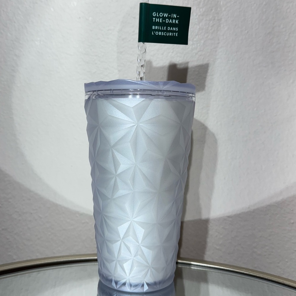 Starbucks 2025 Halloween Fall White Prism Glow in the Dark Grande Tumbler